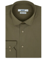 XOOS Chemise homme vert kaki (Double Retors)