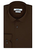XOOS Chemise homme marron chocolat (Double Retors)