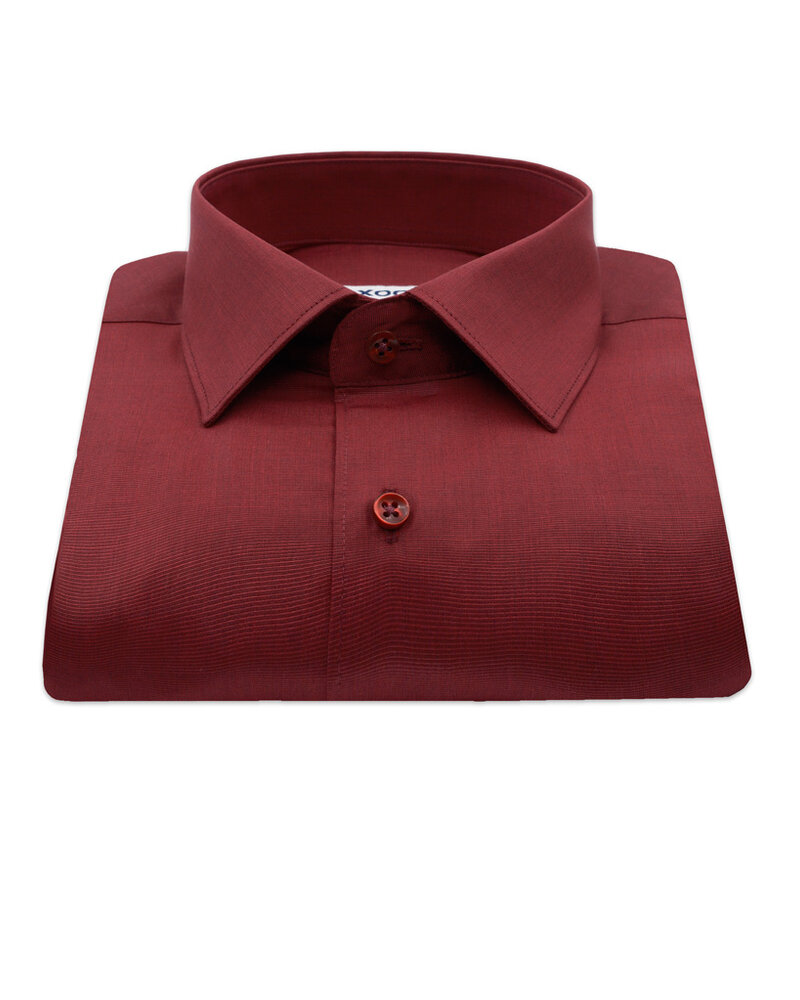 XOOS Chemise homme rouge vin (Double Retors)