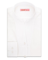 XOOS WOMEN white dress shirt with straight open collar (Sateen cotton)