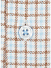 XOOS Men’s Woven Check Shirt in Pale Blue and Caramel with Sky Blue Lining (Double Twisted)