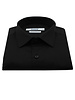 XOOS Men's black cutaway collar gabardeen dress shirt  (Double Twisted)