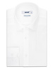 XOOS Chemise homme à col Français en gabardine blanche (Double Retors)