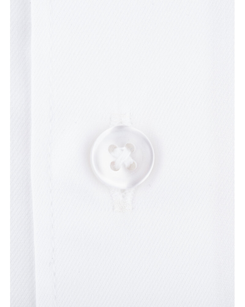 XOOS Chemise homme à col Français en gabardine blanche (Double Retors)