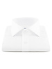 XOOS Men’s White Gabardine cutaway Collar Shirt (Double Twisted)