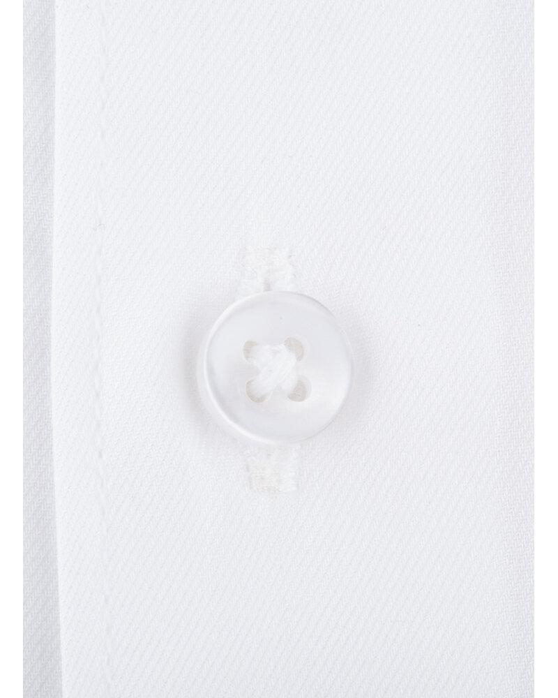 XOOS Men’s White Gabardine cutaway Collar Shirt (Double Twisted)