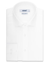 XOOS Chemise homme blanche à col Italien ( Satin de coton)