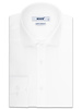 XOOS Men's white ress shirt with Cutaway collar (Sateen cotton)