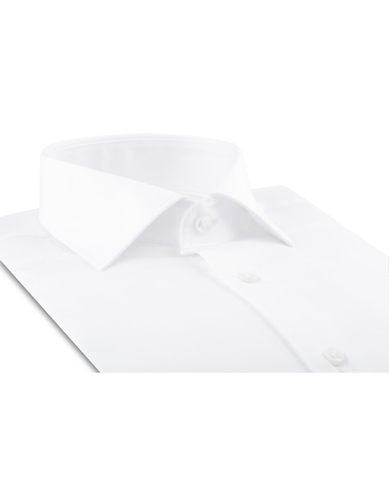XOOS Chemise homme blanche à col Italien ( Satin de coton)