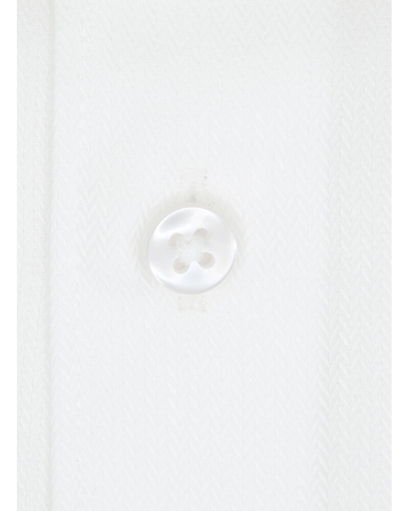 XOOS Men’s White Herringbone dress shirt (Double Twisted)