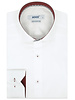 XOOS Chemise homme blanche doublure à motifs et micro pois bourgogne (Double Retors)