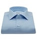 XOOS Men’s sky blue cotton piqué shirt with fine stripes (Double Twisted)