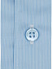 XOOS Men’s sky blue cotton piqué shirt with fine stripes (Double Twisted)