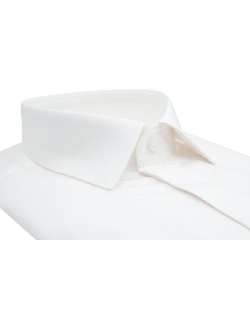 XOOS Chemise homme blanche et gorge cachée ( Popeline Double Retors)