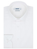 XOOS Chemise homme blanche en coton satiné à col Français (Double Retors)