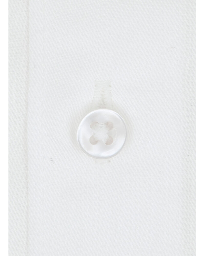 XOOS Chemise homme blanche en Twill à col Italien (Double Retors)
