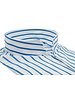 XOOS Men’s white shirt with blue stripes and Straight open collar (Double Twisted)