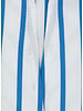 XOOS Women’s white blouse with blue stripes and straight open collar
