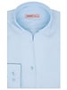 XOOS Women’s sky blue twill blouse with straight open collar