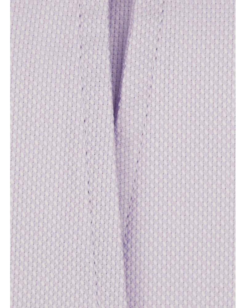 XOOS Women’s lavender honeycomb blouse with straight open collar