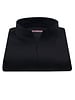 XOOS Women’s black twill blouse with straight open collar