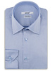 XOOS Men's blue gabardine shirt with de Ville collar (Double Twisted)