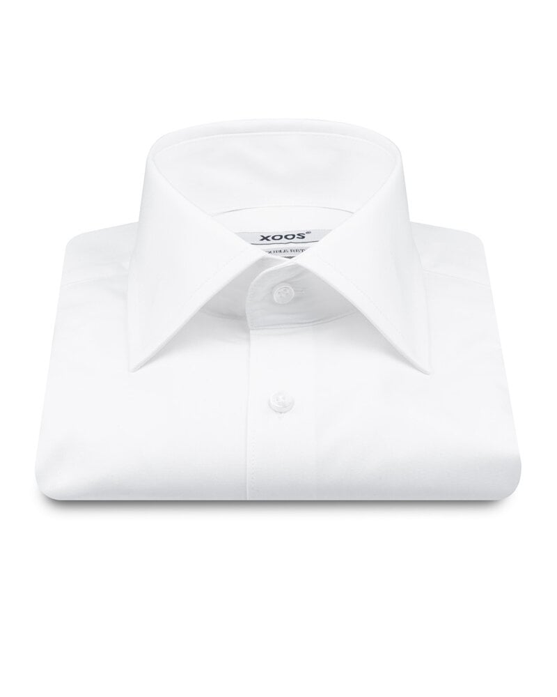 XOOS Chemise homme blanche à col de Ville (Double Retors)