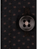 XOOS Men's chocolate micro-dot shirt with Straight Open Collar