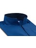 XOOS Chemise homme bleue à micro pois et col droit ouvert