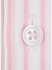 XOOS Men's white shirt with pink stripes and Straight Open Collar (Double Twisted)