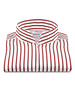 XOOS Men's white shirt with red stripes and Straight Open Collar (Double Twisted)