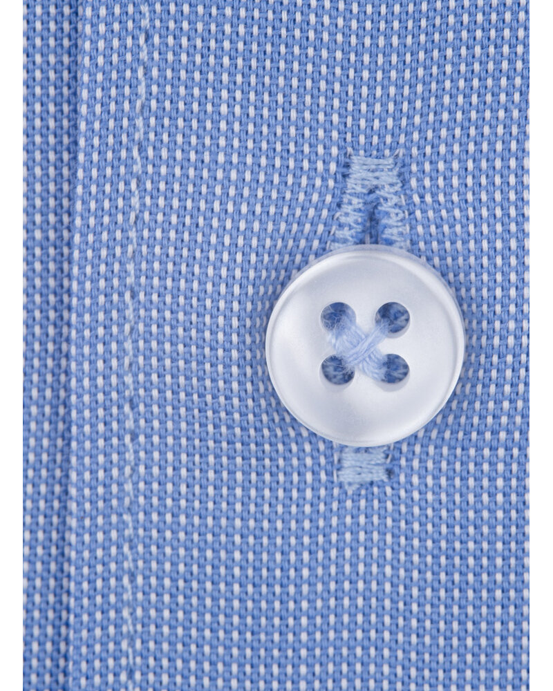 XOOS Men's blue fiancial shirt with full spread collar (Double Twisted)