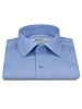 XOOS Chemise homme en fil-a-fil bleu (Double Retors)