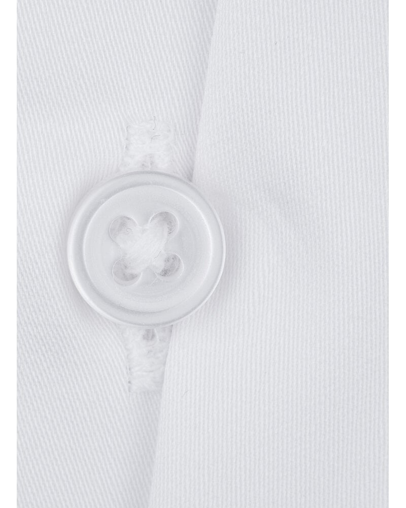 XOOS Men's white Sateen cotton dress shirt with hidden placket