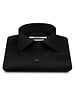XOOS Men's black twill shirt with French cuffs (Double Twisted)