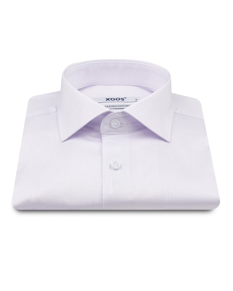 XOOS Chemise homme parme en coton piqué et poignets mousquetaire (Double Retors)