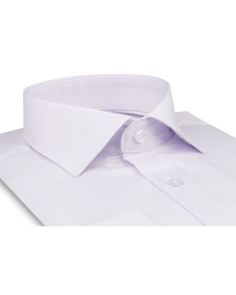 XOOS Men's lavender cotton piqué shirt with French cuffs (Double Twisted)