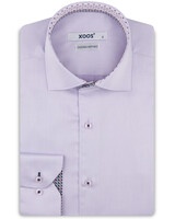 XOOS Men's lavender shirt with printed lining