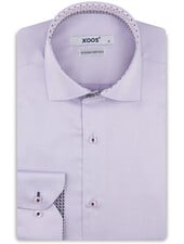 XOOS Men's lavender shirt with printed lining