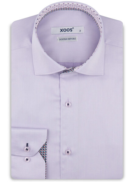 XOOS Chemise homme lavande doublure à motifs imprimés