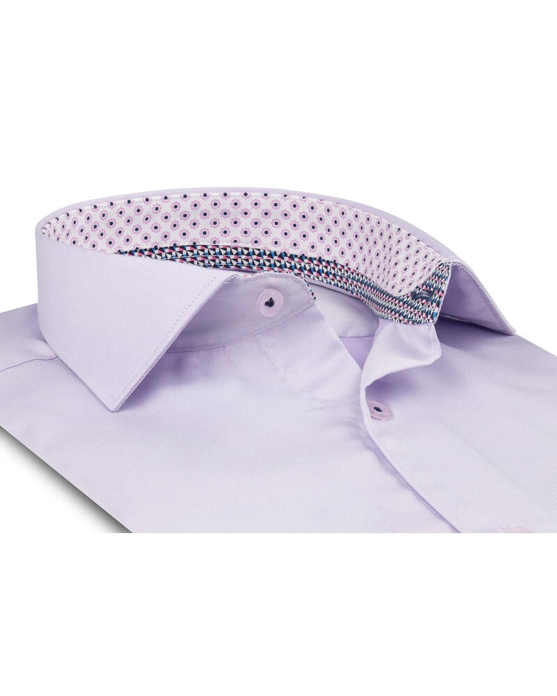 XOOS Chemise homme lavande doublure à motifs imprimés