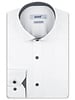 XOOS Men's white shirt with grey micro-dot lining (Double Twisted)