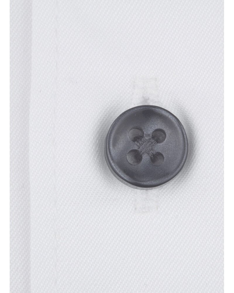 XOOS Men's white shirt with grey micro-dot lining (Double Twisted)