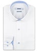 XOOS Chemise homme blanche doublure à micro pois ciel (Double Retors)