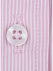 XOOS Women's pink blouse with fine stripes and open straight collar