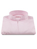 XOOS Women's pink blouse with fine stripes and open straight collar