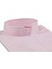 XOOS Women's pink blouse with fine stripes and open straight collar