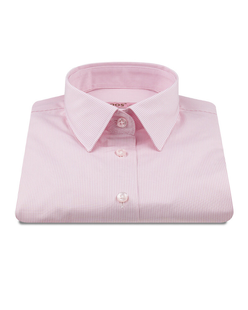 XOOS Women's pink blouse with fine stripes