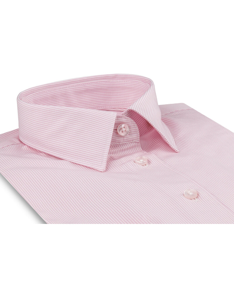 XOOS Women's pink blouse with fine stripes
