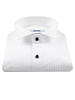 XOOS Men's white tuxedo shirt with pleated front and tip wing collar (black buttons)